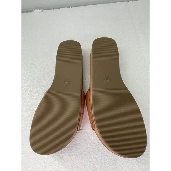 Universal Thread Natural Kora women's size 9.5 sandals slip on Faux Leather - Picture 11 of 16